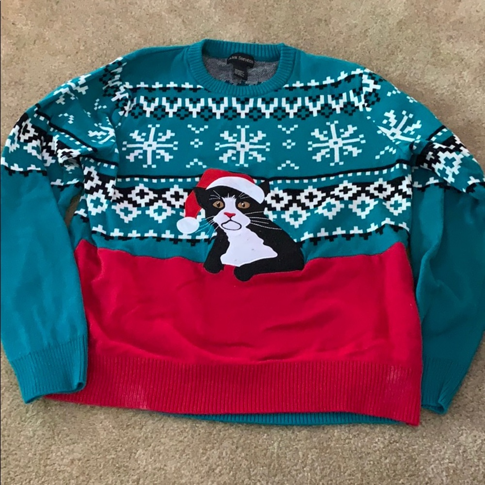 Cat ugly Christmas sweater